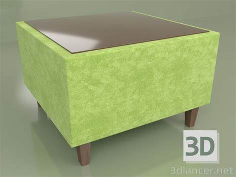 3d Model Square Coffee Table Cosmo Green Velvet 68205