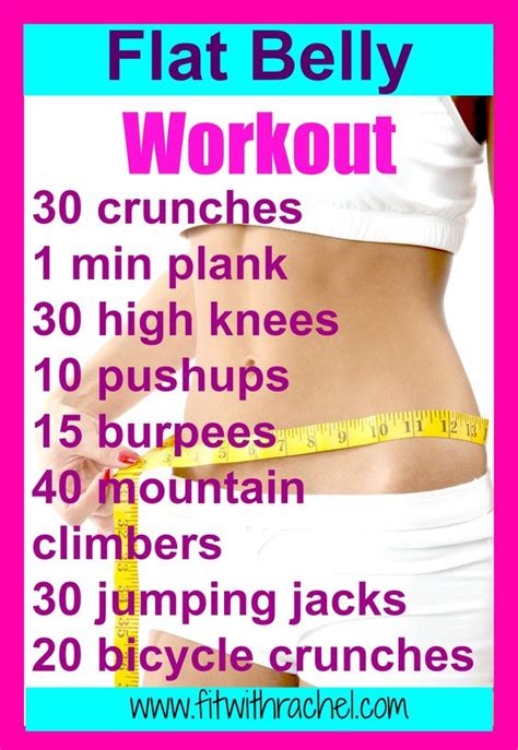 Flat Belly Workout Ab Workouts Pinterest Flats