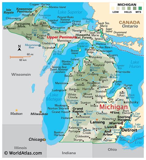 Map Of The Michigan Upper Peninsula World Map