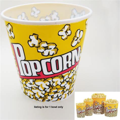 Retro Style Reusable Popcorn Bowl Plastic Container Movie Theater