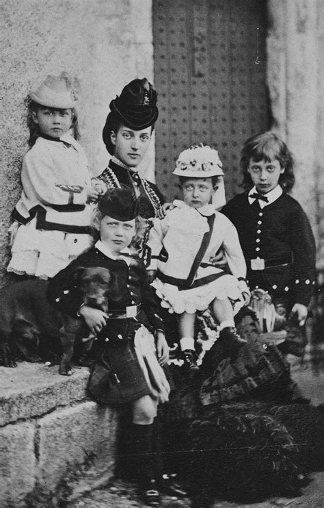 Alexandra Princess Of Wales With Her Children Abergeldie 1870 In