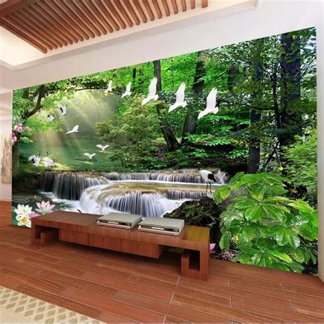 Beibehang Custom Wallpaper 3d Mural Dreams Sen Shui Water Wealth