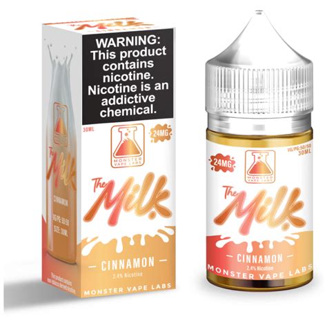 The Milk Salts Cinnamon 30ml Nic Salt Vape Juice 24mg Element Vapor