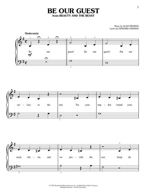 Sequential Disney Piano Songs Easy Piano Disney Partition