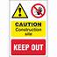 Caution Construction Site Keep Out Signs  Multi Notice Safety