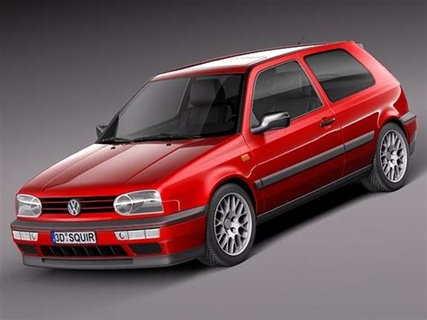 Volkswagen Golf Mk3 Gti 1991 1997 3d Model Volkswagen Golf Golf Mk3