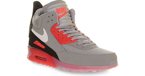 Nike Air Max 90 High Top Trainers For Men In Grey For Men Lyst Uk