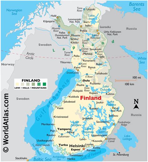 Finland Large Color Map