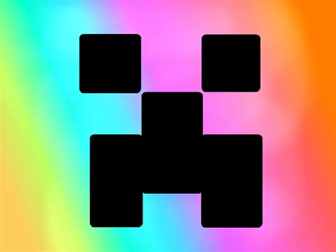 Minecraft Rainbow Skinned Creeper By Audsmarmarvee On