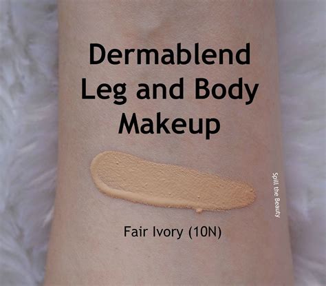 Dermablend Leg And Body Makeup In Fair Ivory Review Swatches