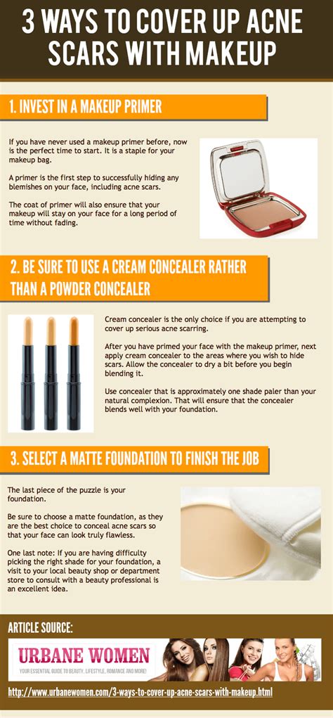 3 Ways To Cover Up Acne Scars With Makeup 35 Makeup Infographics That