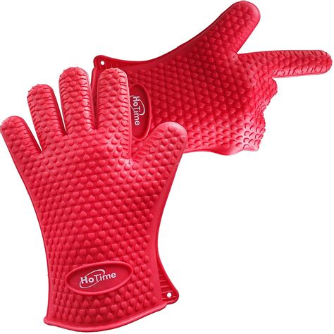 hotime heat resistant gloves silicone and waterproof hands protection ideal for high temperature