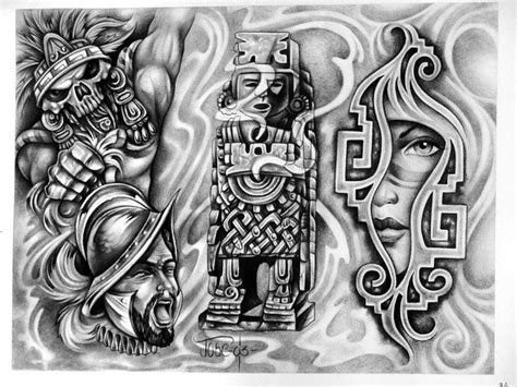 Lowrider Flashbook Aztec Tattoo Mexican Art Tattoos Chicano Art Tattoos
