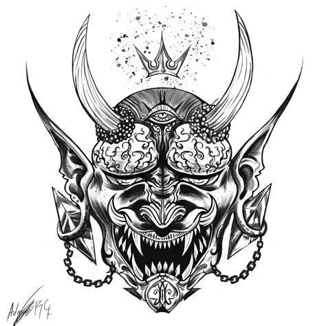 Artstation Oni Demon Face