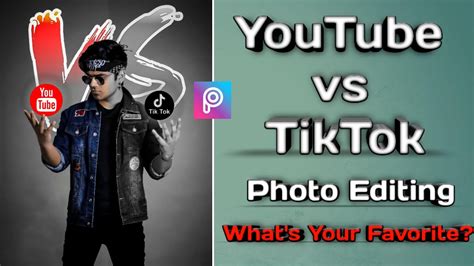 Youtube Vs Tiktok Concept Photo Editing Tutorial In Hindi Picsart