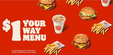 Burger Kings 1 Your Way Menu And Other Deals Eatdrinkdeals