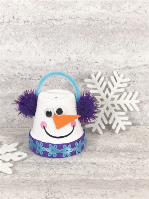 Clay Pot Snowman Craft For Kids Todays Creative Ideas