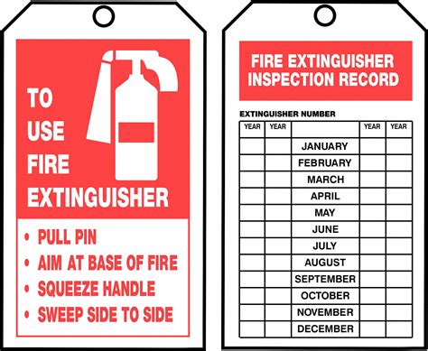 Printable Fire Extinguisher Inspection Tags Printable World Holiday