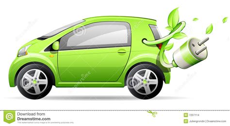 Green Electric Car With Sustainable Power Consumption Tiny Person