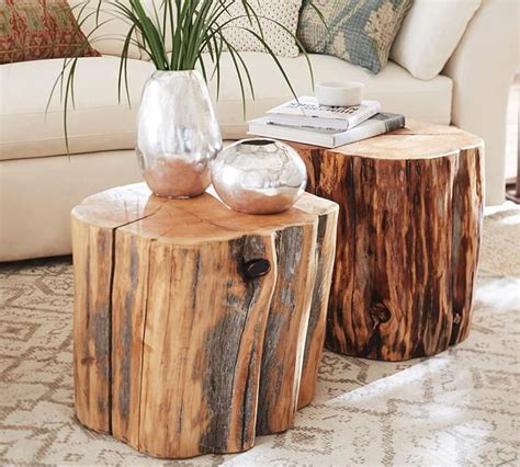 Diy Tree Stump Coffee Tables One Room Challenge Week 2 Holland