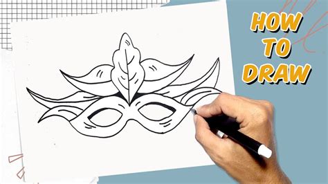 How To Draw Carnival Mask Youtube