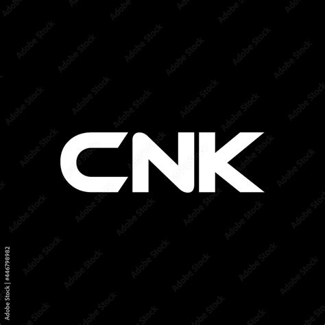 Cnk Letter Logo Design With Black Background In Illustrator Vector