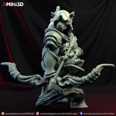 Tabaxi Ranger Female Fantasy Miniature Dungeons And Dragons Dnd