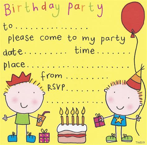 Kids Birthday Invitation Template
