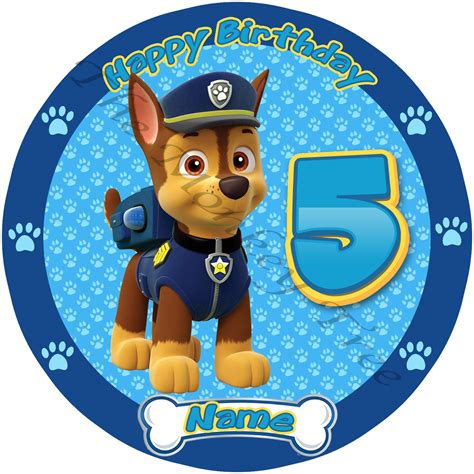 Paw Patrol The Movie Chase Edible Cake Topper Image Abpid Lupon The