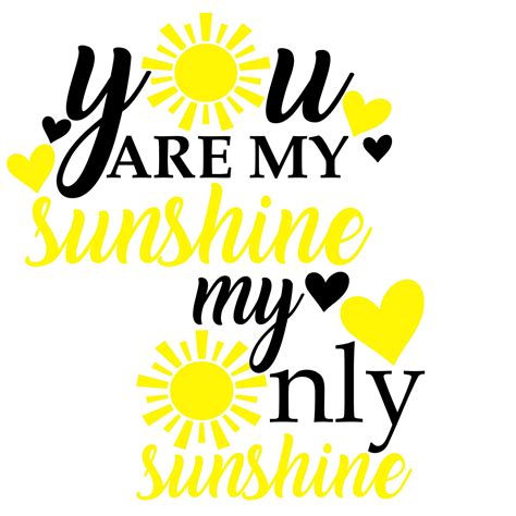 You Are My Sunshine Svg Cutting File Mother And Daughter Etsy