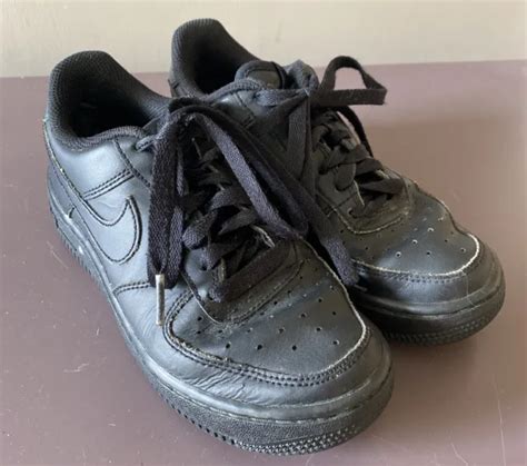 Nike Air Force 1 Triple Black Ladies Kids Youths School Shoes Trainers
