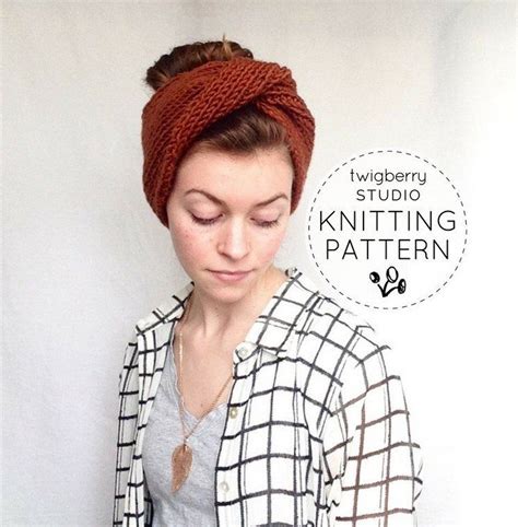 Turban Knitting Pattern Twisted Knit Headband Pattern Twisted Turban
