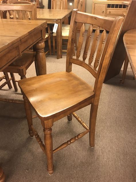 Solid Oak Pub Table W6 Chairs Delmarva Furniture Consignment