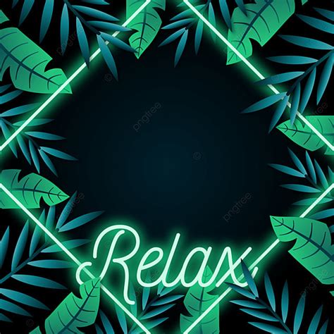 Neon Tropical Leaves Theme Background Tropical Tropical Background