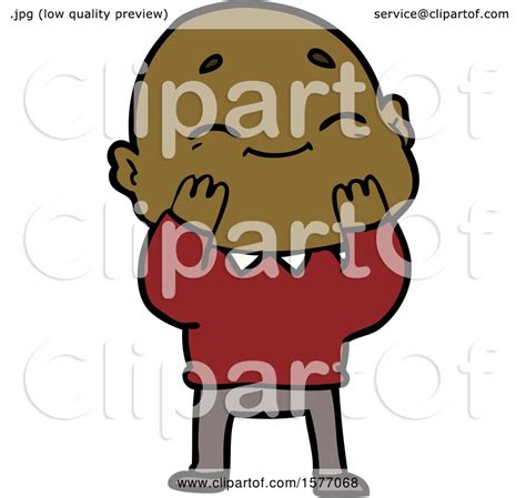 Happy Cartoon Bald Man By Lineartestpilot 1577068