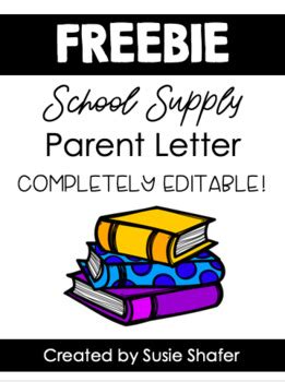 End up your paper by summarizing the main points (those are the topic sentences from each body paragraphs). EDITABLE School Supply Letter for Parents (FREEBIE!) by ...