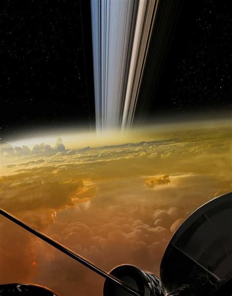 A Nasa Recreation Of The View From Cassini Falling Into Saturn R