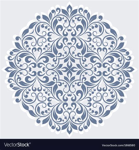 Round Floral Pattern Royalty Free Vector Image
