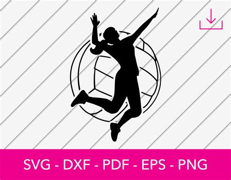 Volleyball Svg Volleyball Player Svg Volley Ball Svg Spike Svg