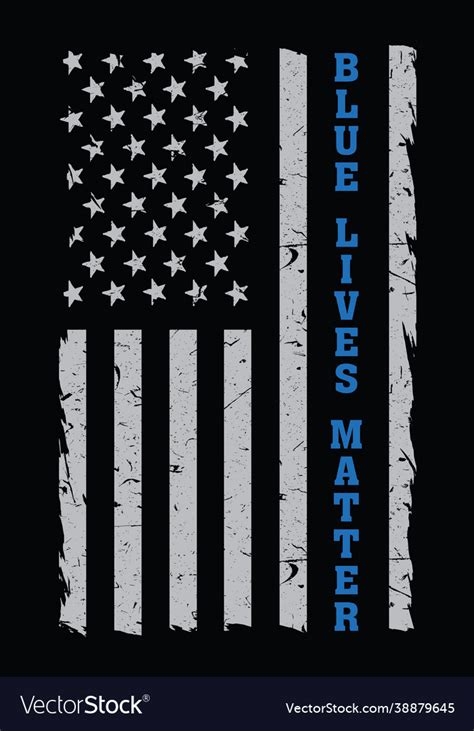 Blue Lives Matter Royalty Free Vector Image Vectorstock