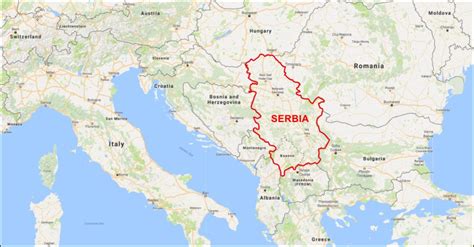 Serbia Map Highways Today
