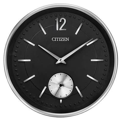 Citizen Gallery Black Circular Wall Clock Cc2032