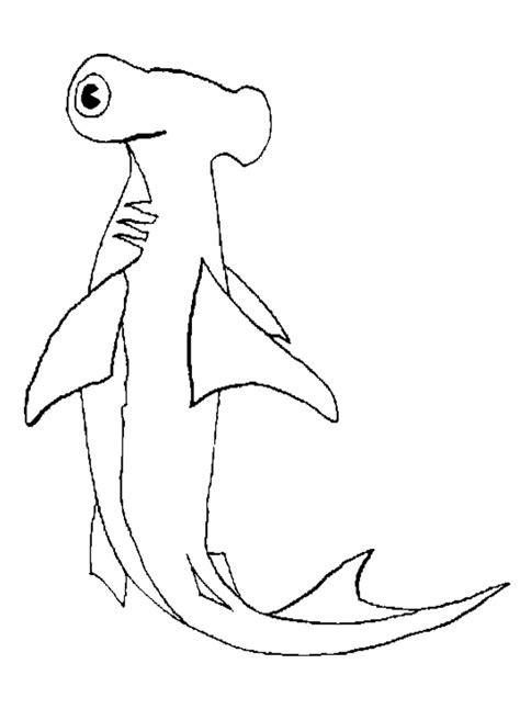 Hammerhead Shark Coloring Pages Free - Coloring Home