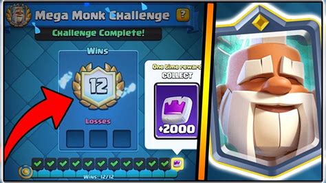 12 0 mega monk challenge clash royale best mega monk challenge deck youtube