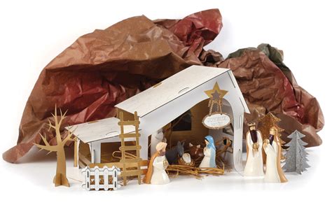 A representation of the nativity (see nativity sense 1) scene. creer sa creche de noel - Creche et Santon