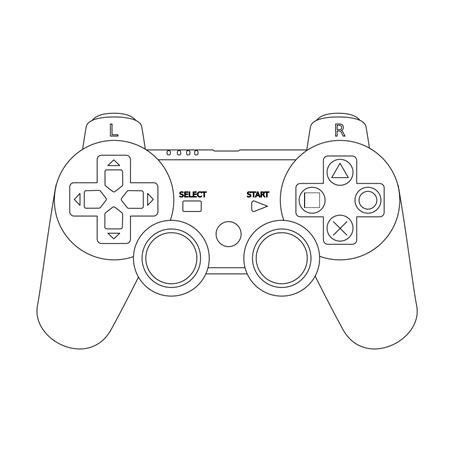 Game Controller Outline White Png Svg Clip Art For Web Download Clip