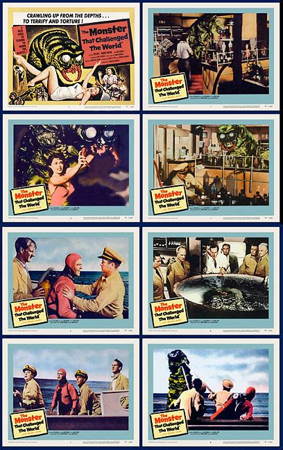 Monster That Challenged The World 1957 Lobby Card Set 11 X 14