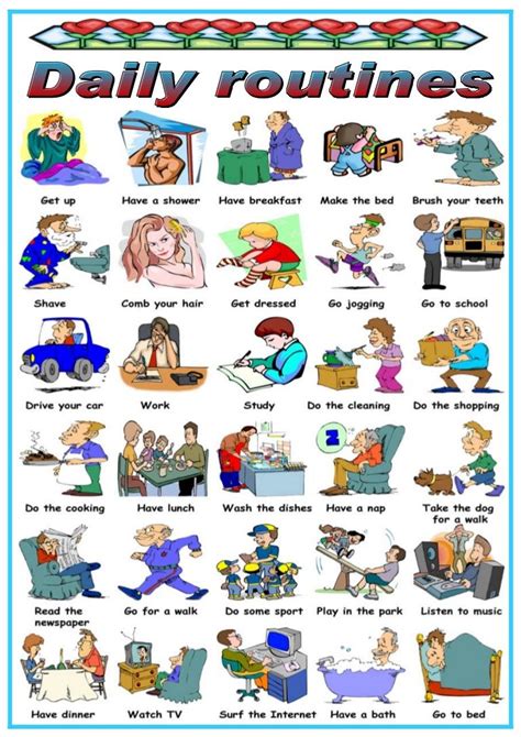 English Vocabulary Daily Routines Vocabulario En Ingl Vrogue Co