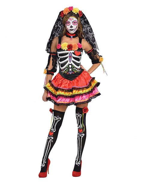 Déguisement Squelette Coloré Dia De Los Muertos Femme Deguise Toi Achat De Déguisements Adultes