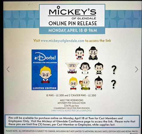 Meet The Robinsons Adorbs Mystery Pin Collection At Mickeys Of